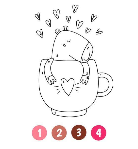 Tasse jolie Coloriage Magique