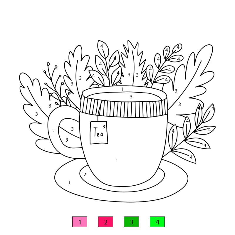 Tasse vintage Coloriage Magique