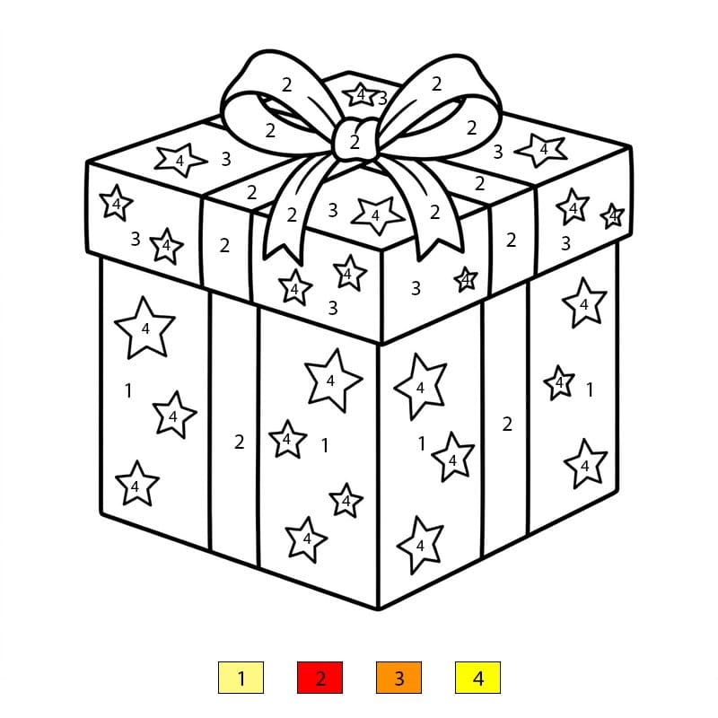 Cadeau brillant Coloriage Magique