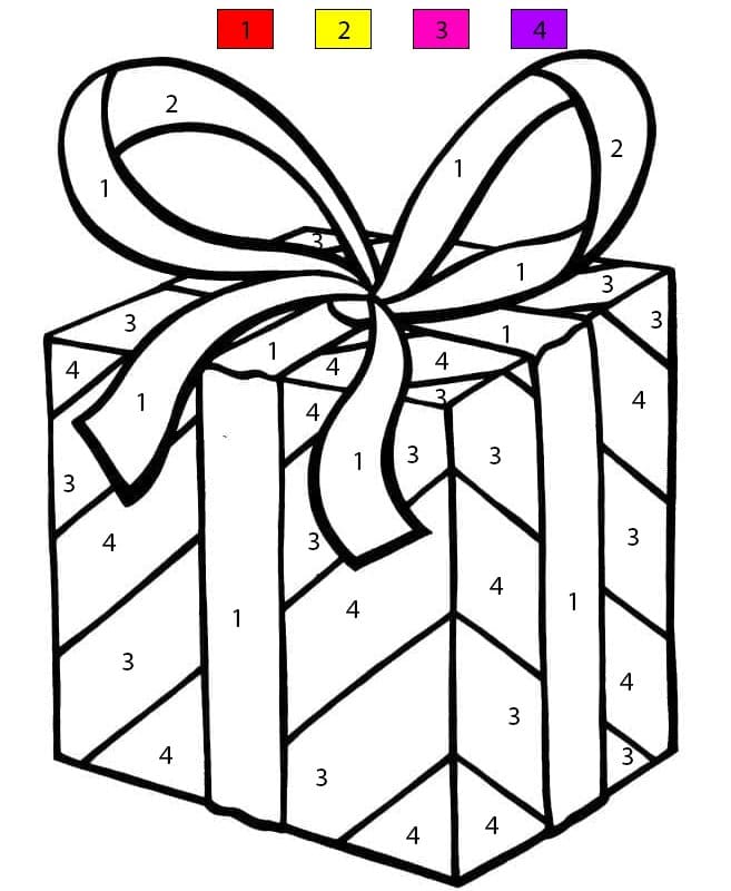 Cadeau surprise Coloriage Magique