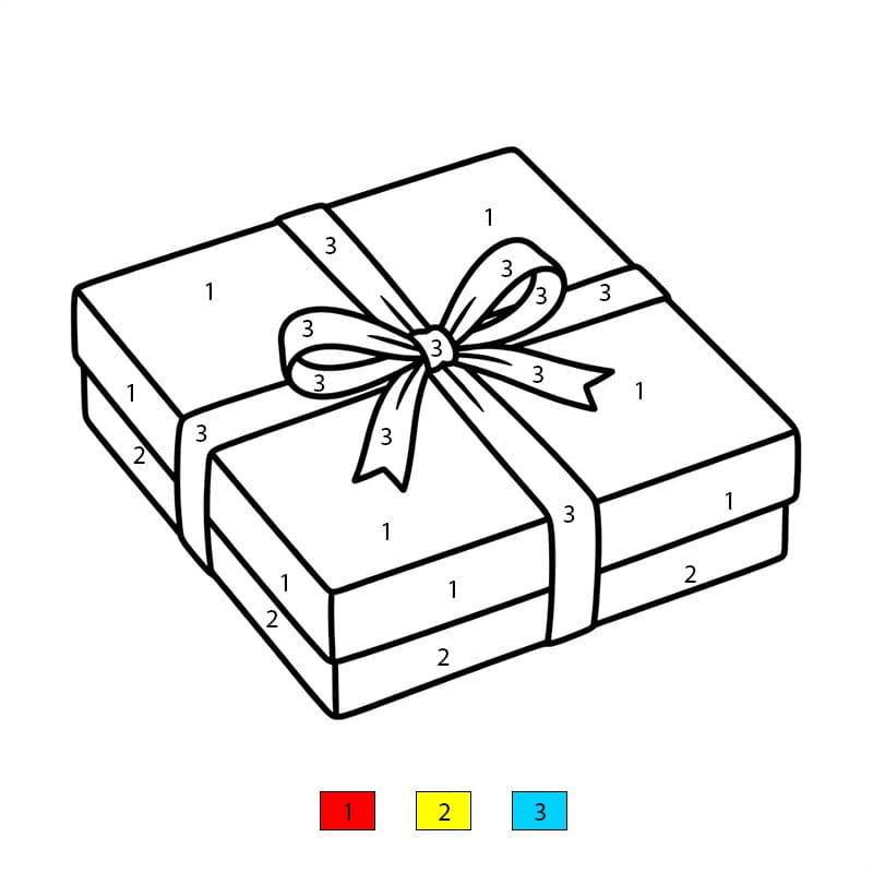 Cadeau surprise magique Coloriage Magique