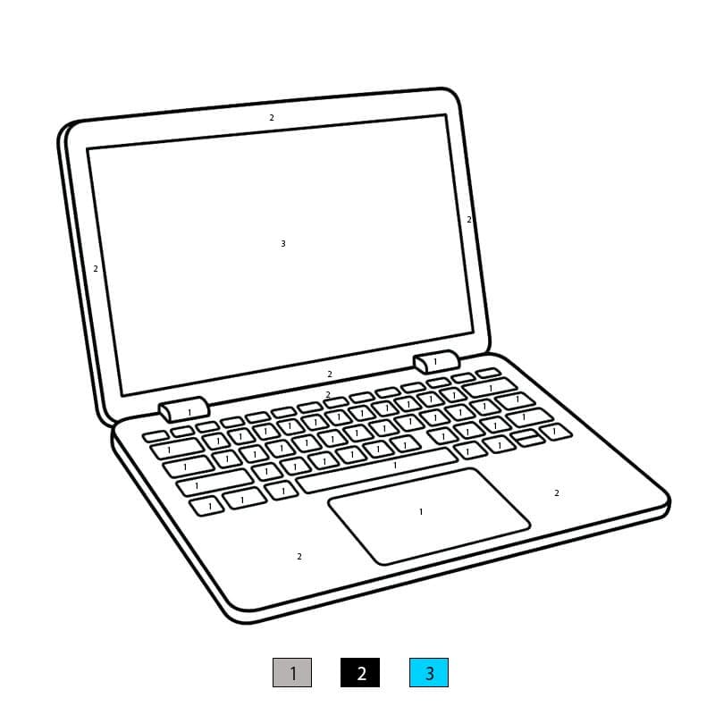 Ordinateur portable Coloriage Magique