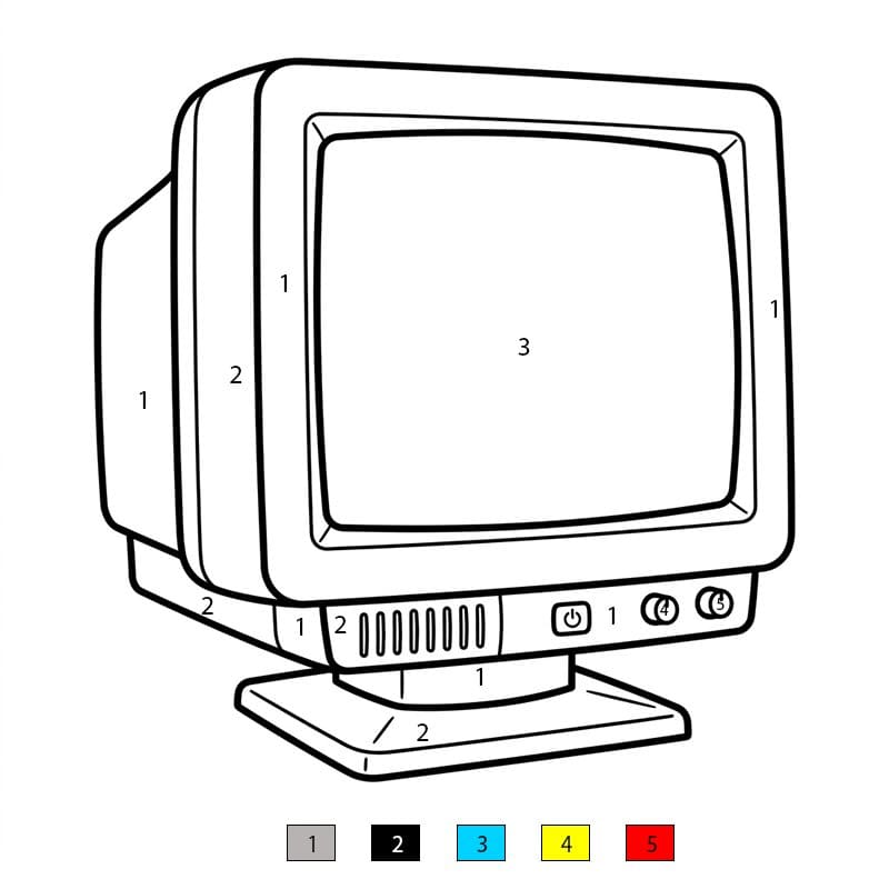 Ordinateur puissant Coloriage Magique
