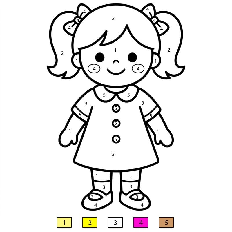 Coloriage Magique Poupées