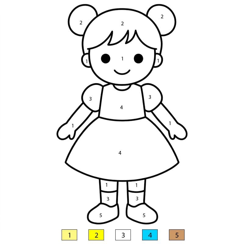 Poupée de conte de fées Coloriage Magique